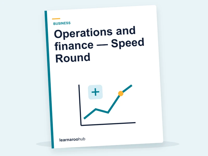 Operations and finance — Speed Round — quiz cover