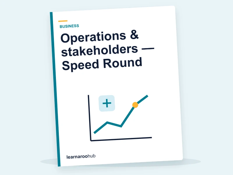 Operations & stakeholders — Speed Round — quiz cover