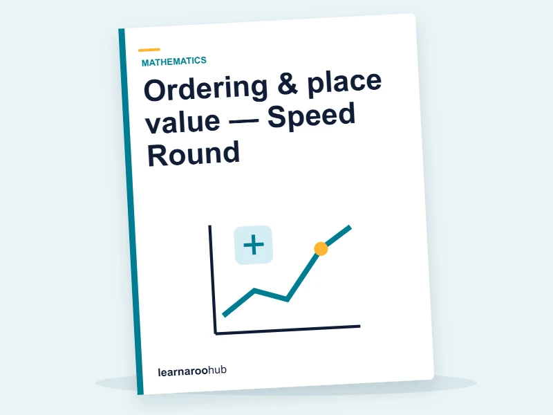 Ordering & place value — Speed Round — quiz cover