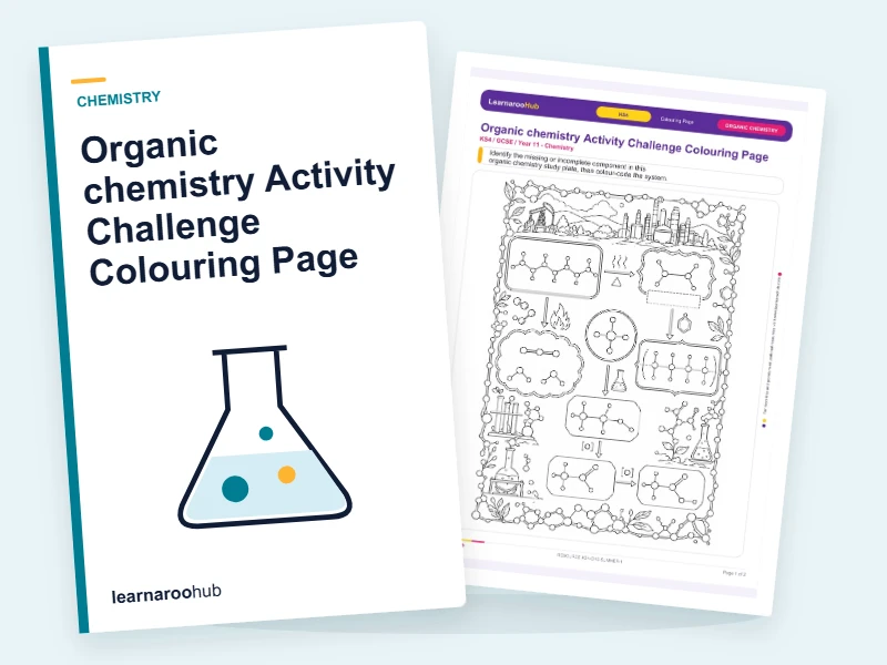 Organic chemistry Activity Challenge Colouring Page — colouring sheets cover