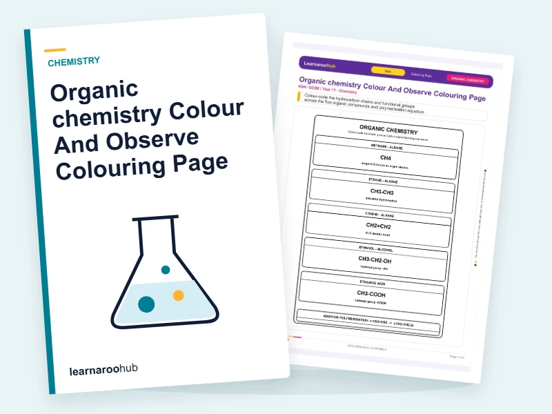 Organic chemistry Colour And Observe Colouring Page — colouring sheets cover