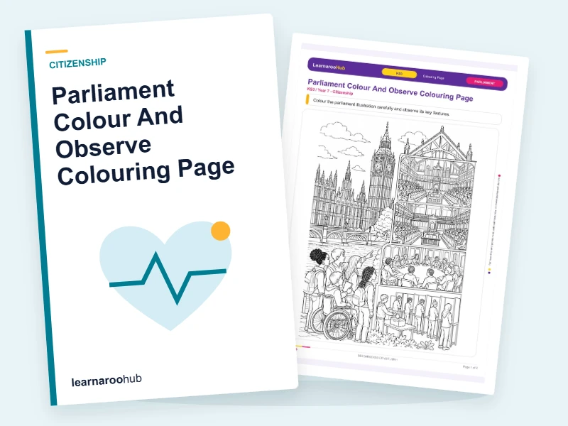 Parliament Colour And Observe Colouring Page — colouring sheets cover