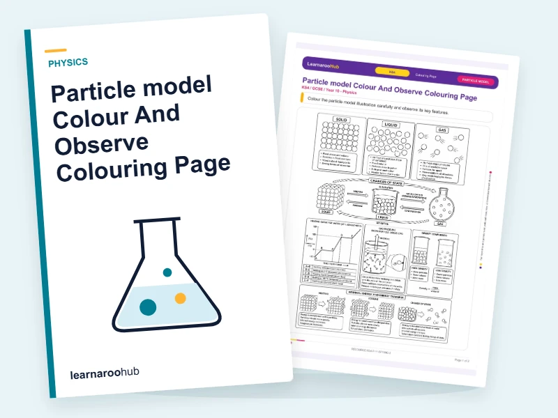 Particle model Colour And Observe Colouring Page — colouring sheets cover