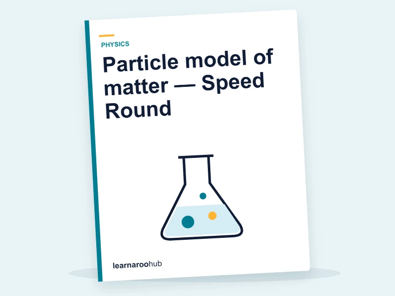 Particle model of matter — Speed Round — quiz cover