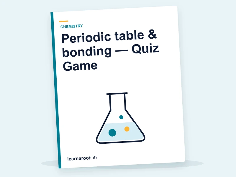 Periodic table & bonding — Quiz Game — quiz cover