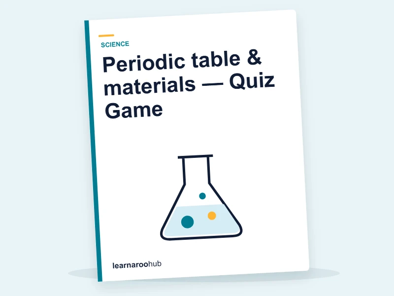 Periodic table & materials — Quiz Game — quiz cover