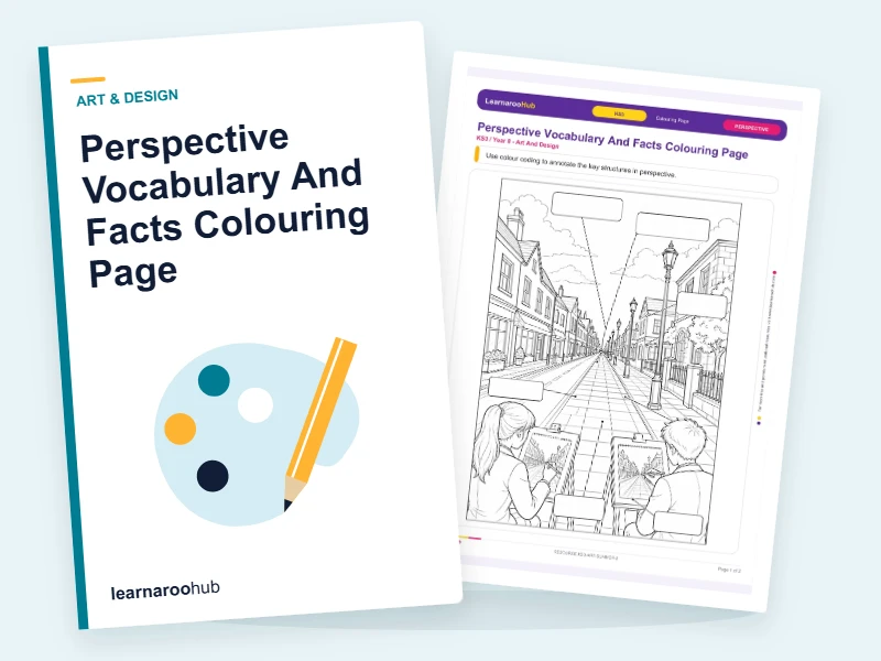 Perspective Vocabulary And Facts Colouring Page — colouring sheets cover