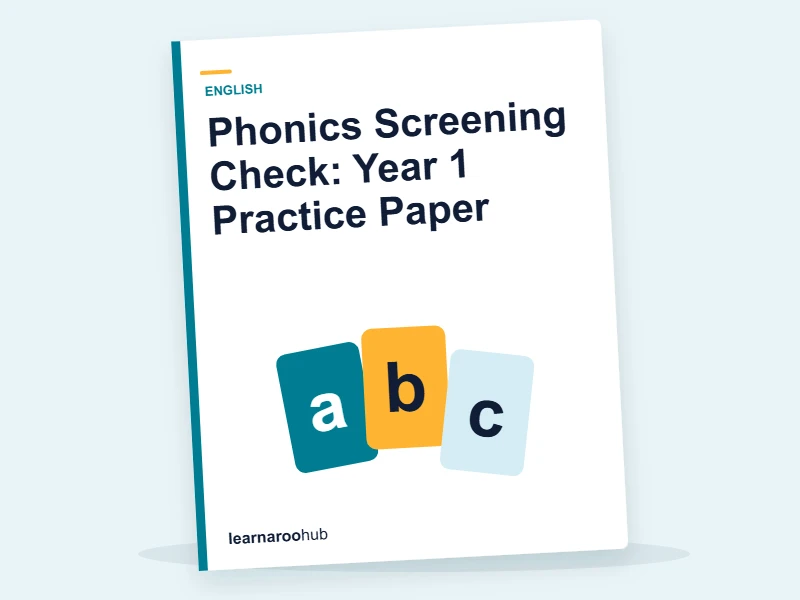 Phonics Screening Check: Year 1 Practice Paper — printable / pdf cover