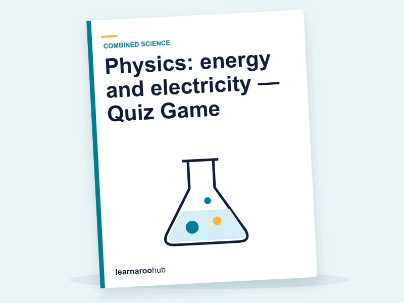 Physics: energy and electricity — Quiz Game — quiz cover