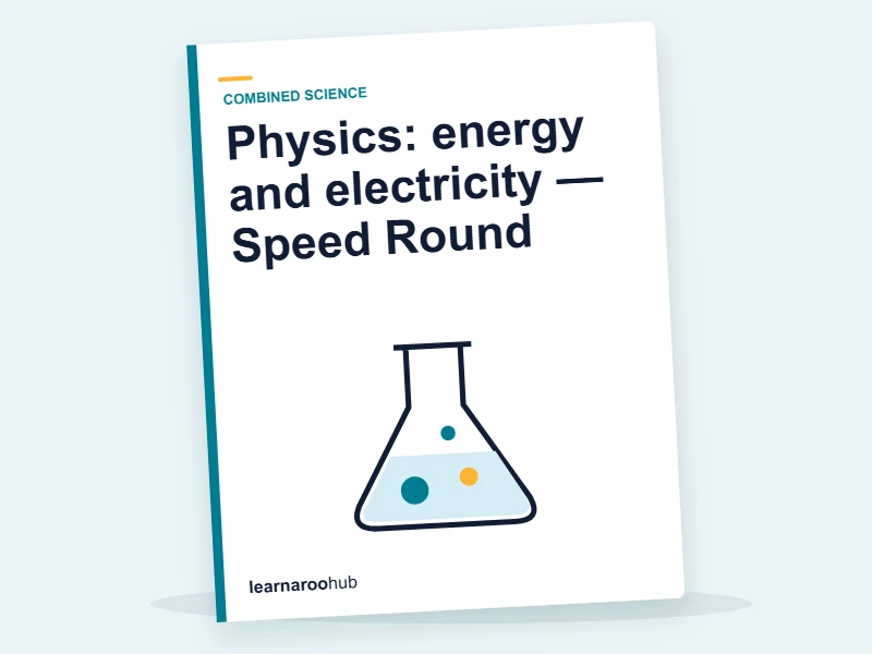 Physics: energy and electricity — Speed Round — quiz cover