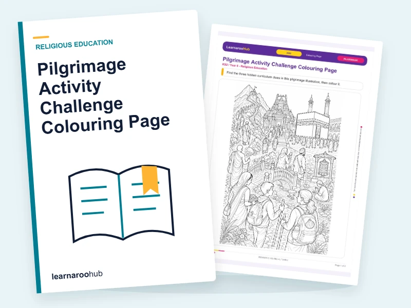 Pilgrimage Activity Challenge Colouring Page — colouring sheets cover