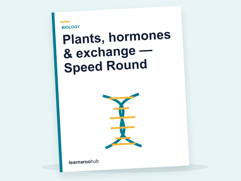 Plants, hormones & exchange — Speed Round — quiz cover