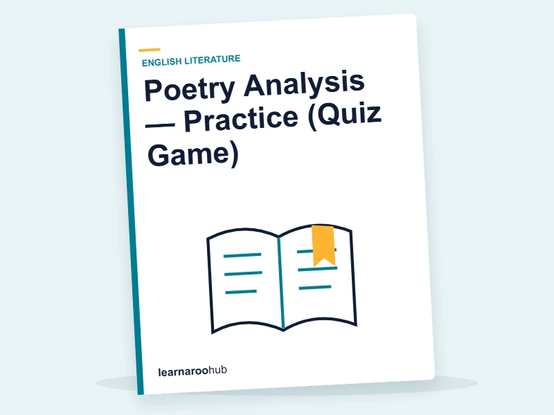 Poetry Analysis — Practice (Quiz Game) — quiz cover