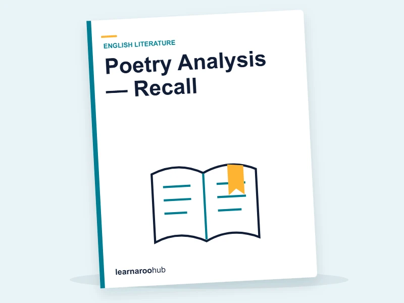 Poetry Analysis — Recall — quiz cover