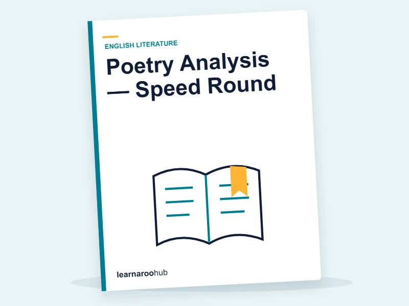 Poetry Analysis — Speed Round — quiz cover
