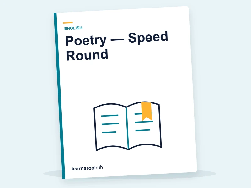 Poetry — Speed Round — quiz cover