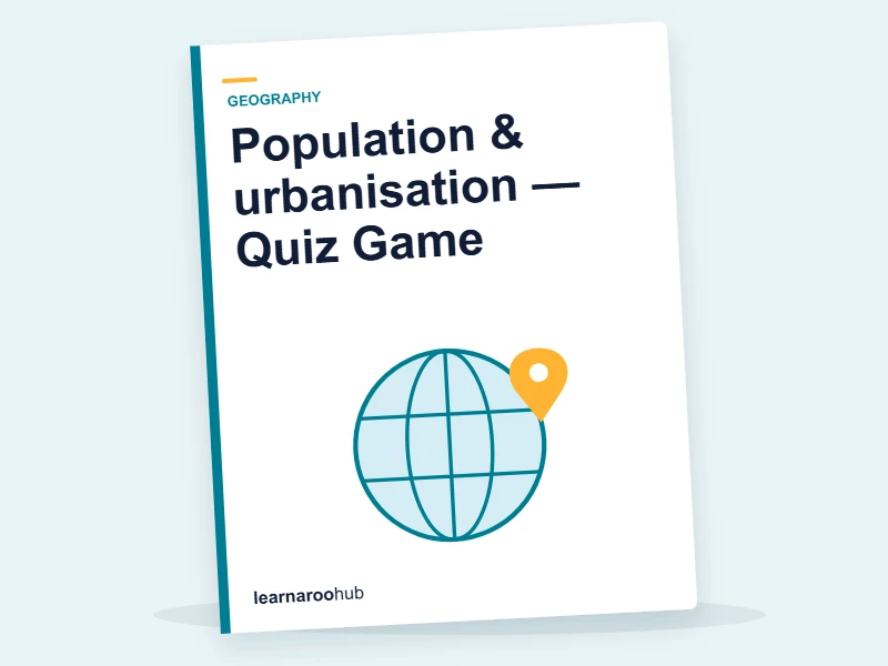 Population & urbanisation — Quiz Game — quiz cover