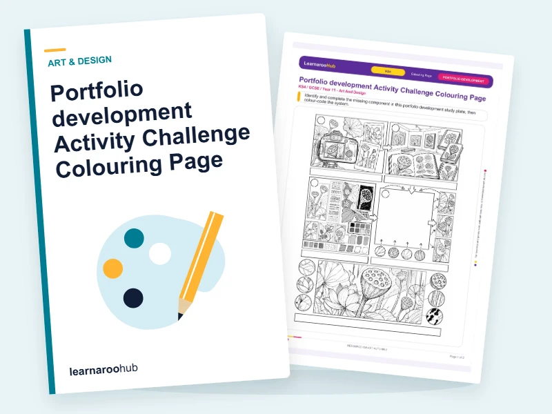 Portfolio development Activity Challenge Colouring Page — colouring sheets cover