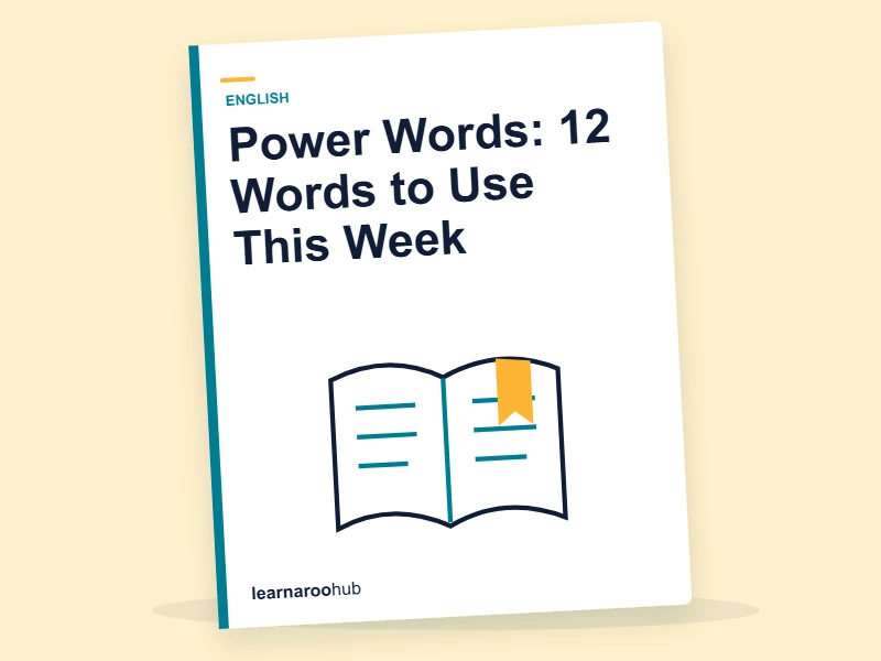 Power Words: 12 Words to Use This Week — flashcard deck cover