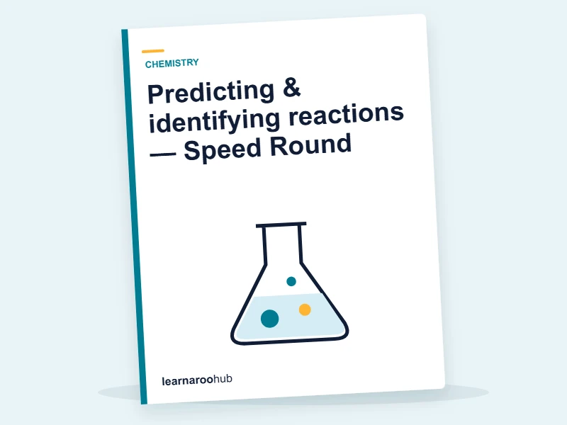 Predicting & identifying reactions — Speed Round — quiz cover