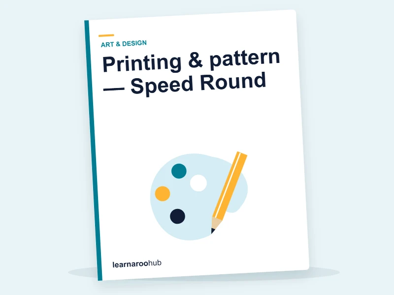 Printing & pattern — Speed Round — quiz cover