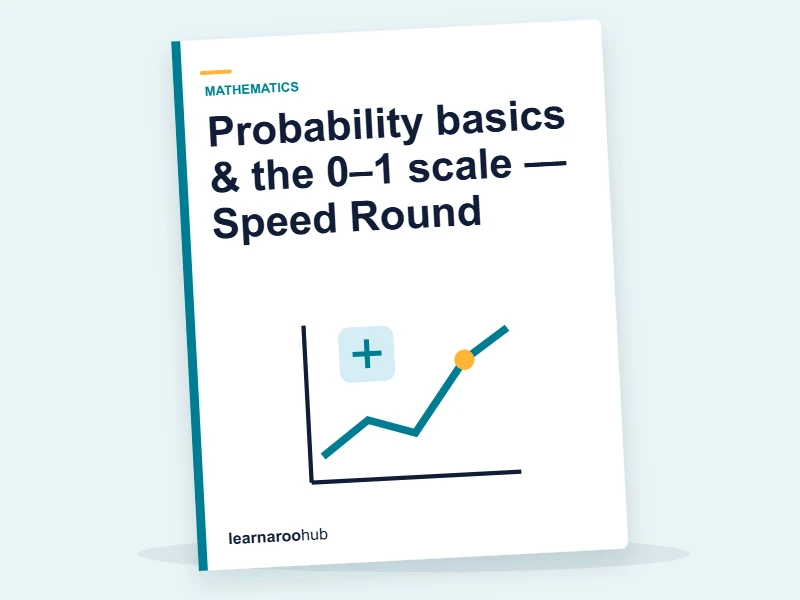 Probability basics & the 0–1 scale — Speed Round — quiz cover