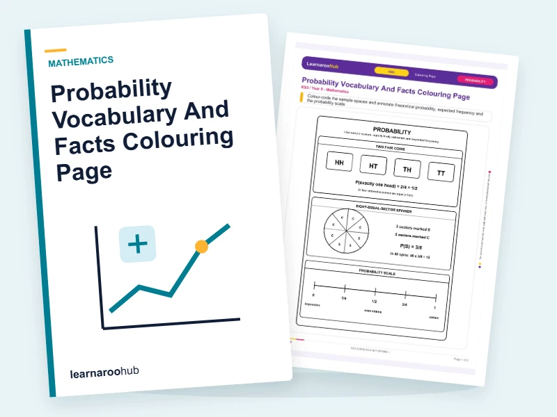Probability Vocabulary And Facts Colouring Page — colouring sheets cover
