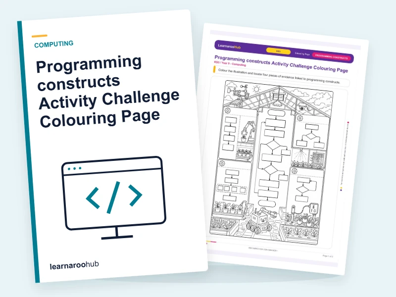 Programming constructs Activity Challenge Colouring Page — colouring sheets cover