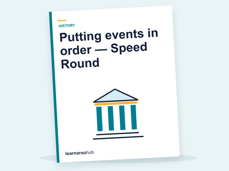 Putting events in order — Speed Round — quiz cover