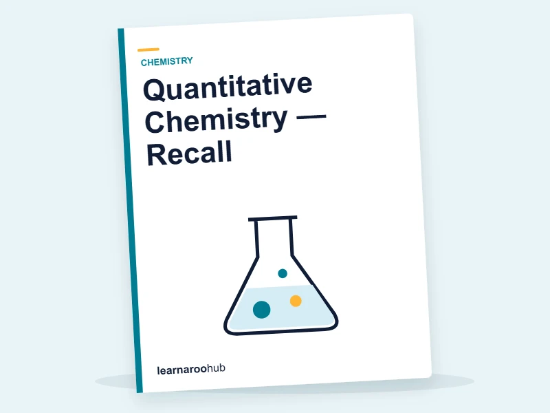 Quantitative Chemistry — Recall — quiz cover