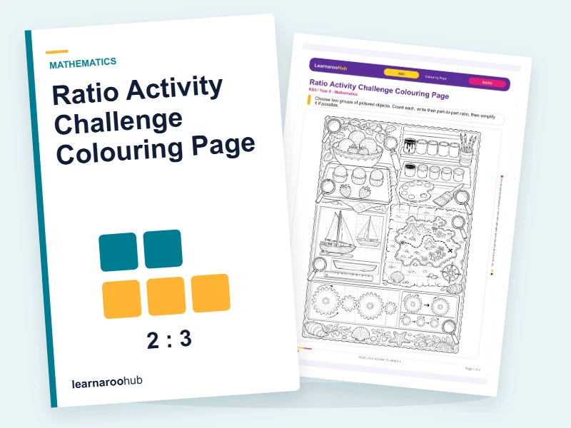 Ratio Activity Challenge Colouring Page — colouring sheets cover