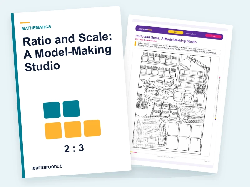 Ratio and Scale: A Model-Making Studio — colouring sheets cover