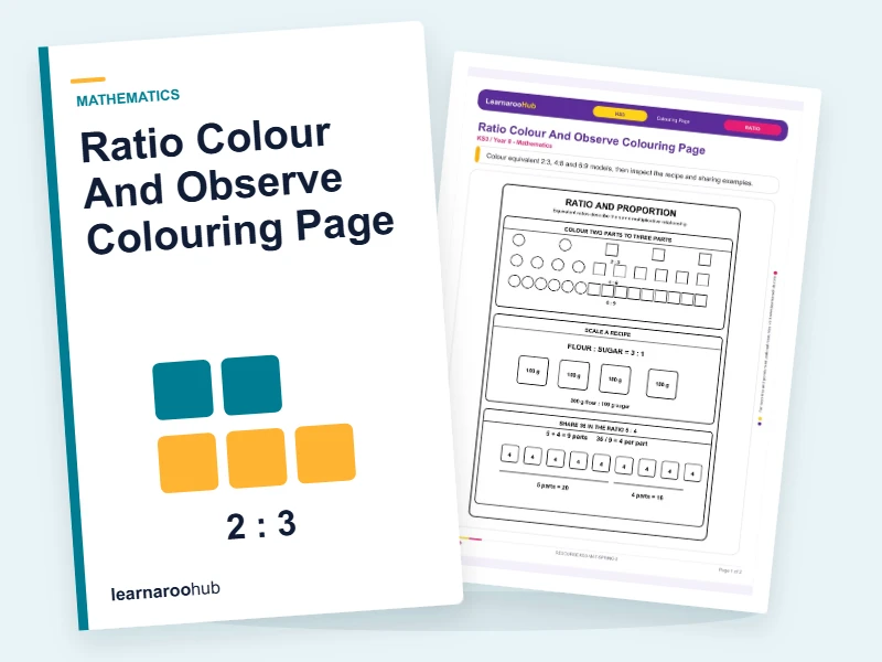 Ratio Colour And Observe Colouring Page — colouring sheets cover
