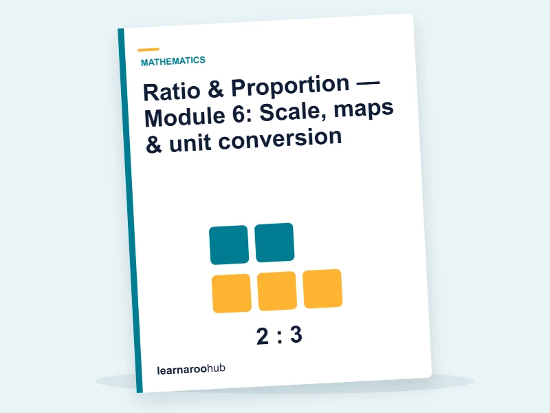 Ratio & Proportion — Module 6: Scale, maps & unit conversion — e-learning module cover
