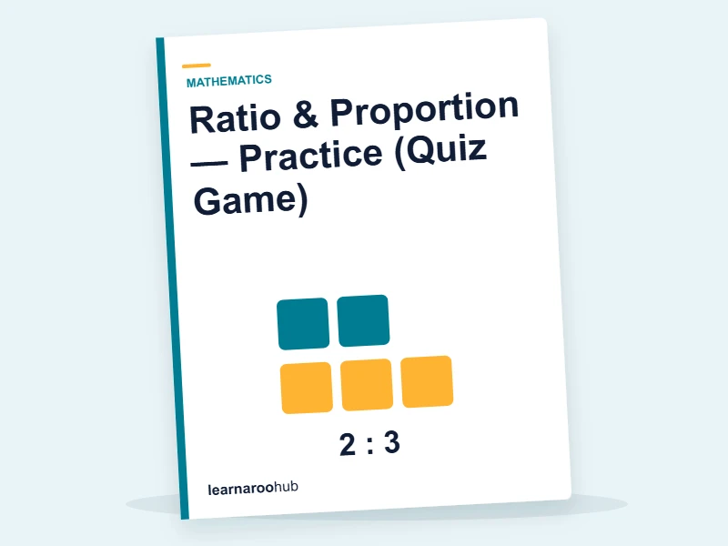 Ratio & Proportion — Practice (Quiz Game) — quiz cover