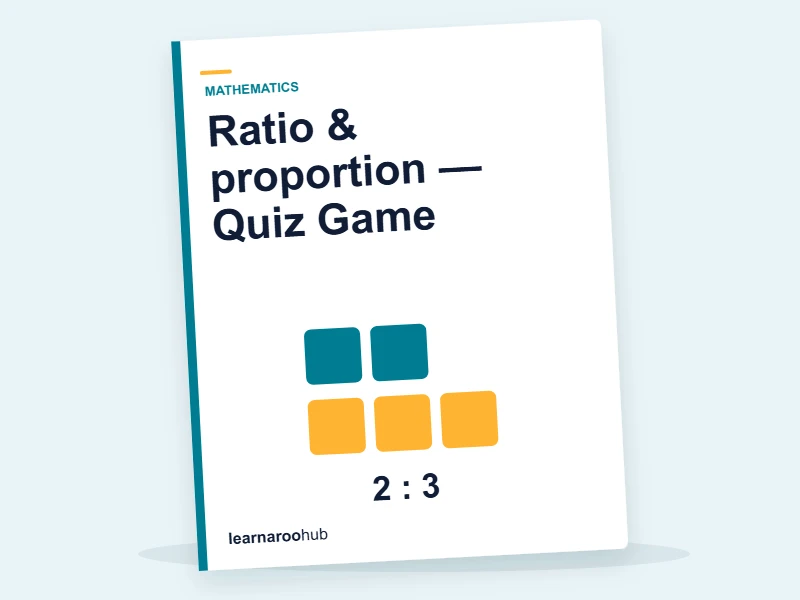 Ratio & proportion — Quiz Game — quiz cover