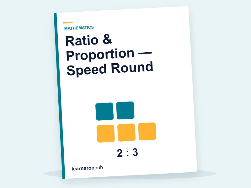 Ratio & Proportion — Speed Round — quiz cover