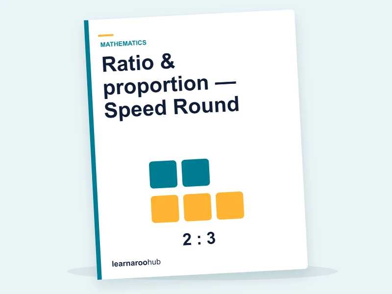 Ratio & proportion — Speed Round — quiz cover