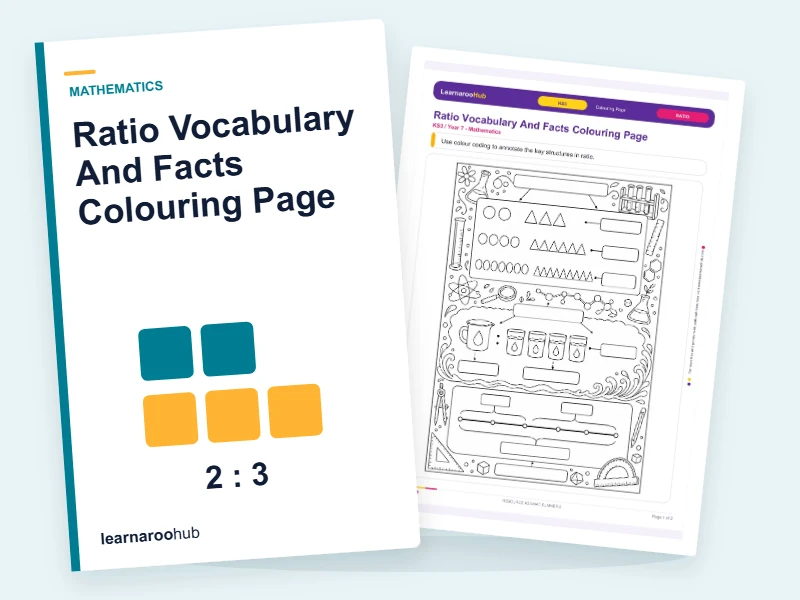Ratio Vocabulary And Facts Colouring Page — colouring sheets cover