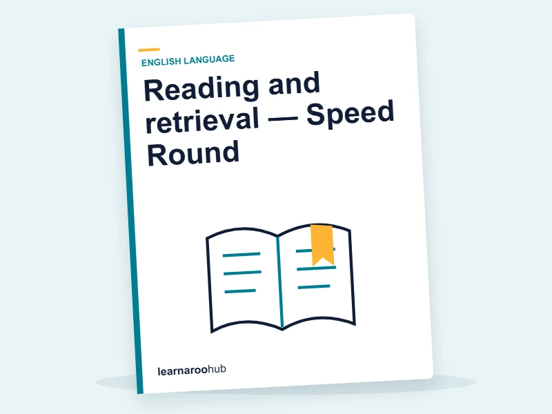 Reading and retrieval — Speed Round — quiz cover