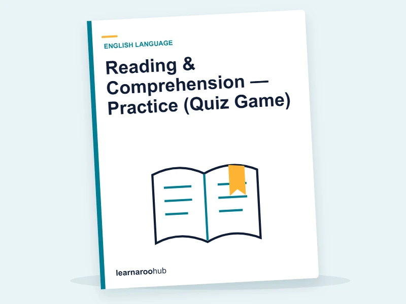 Reading & Comprehension — Practice (Quiz Game) — quiz cover