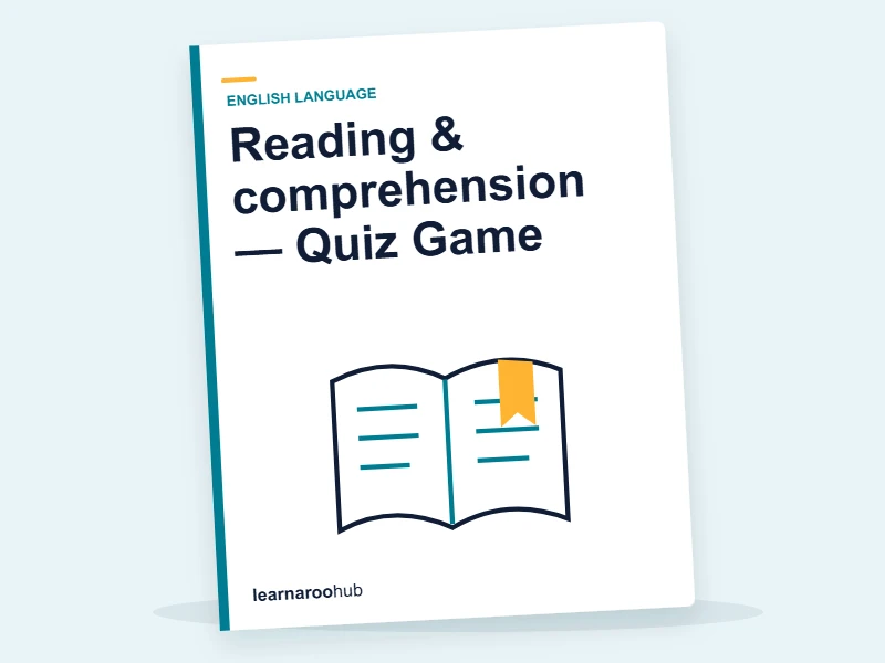 Reading & comprehension — Quiz Game — quiz cover