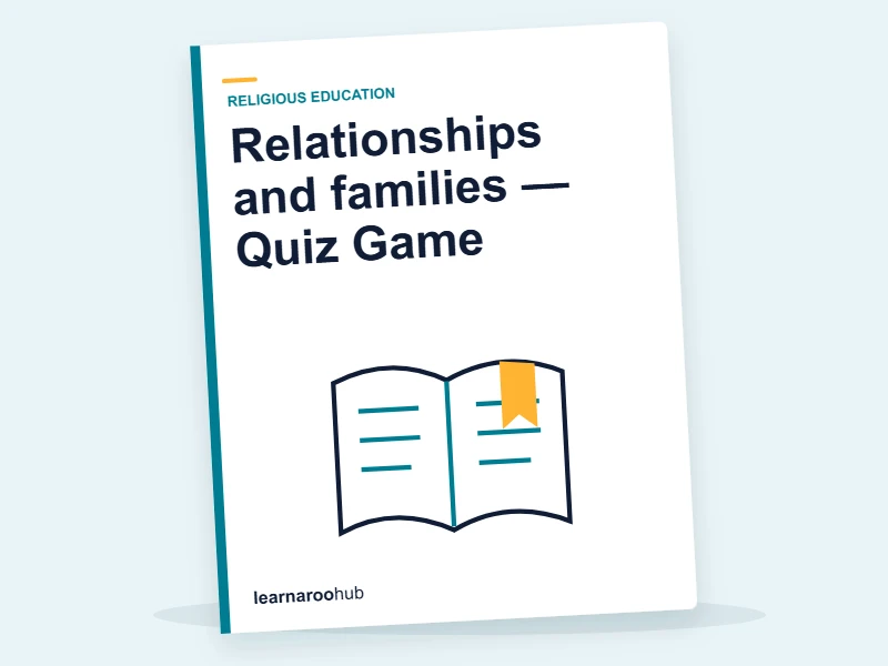 Relationships and families — Quiz Game — quiz cover