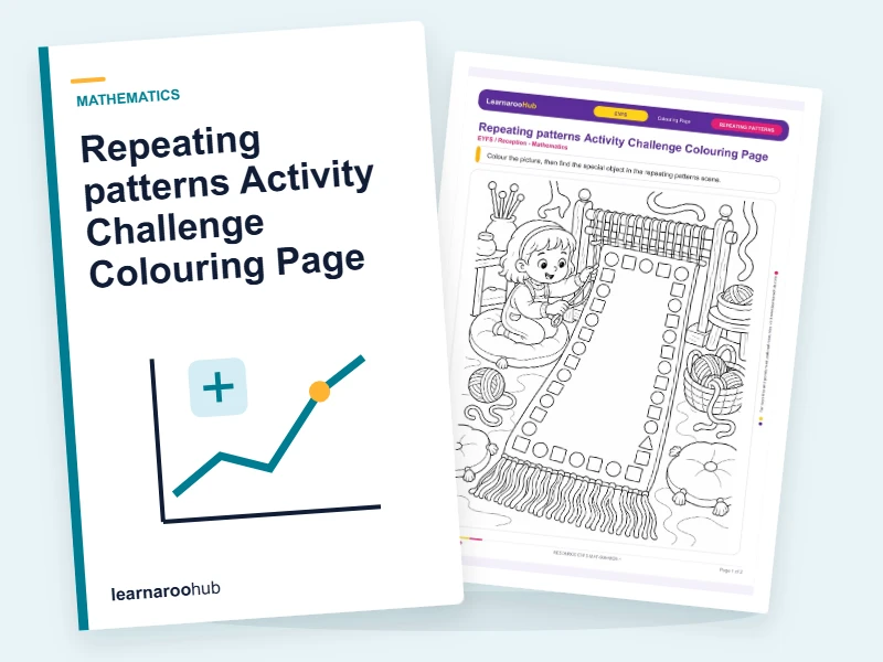 Repeating patterns Activity Challenge Colouring Page — colouring sheets cover
