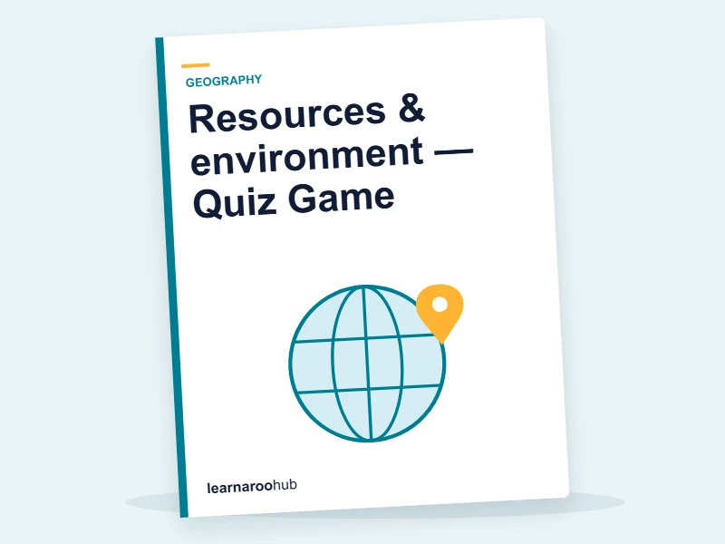 Resources & environment — Quiz Game — quiz cover