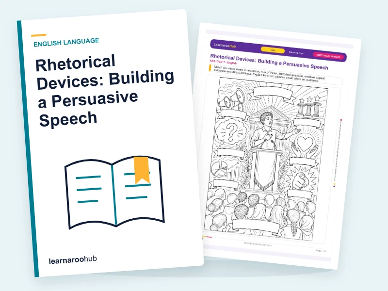 Rhetorical Devices: Building a Persuasive Speech — colouring sheets cover