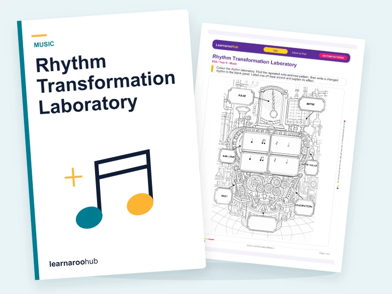 Rhythm Transformation Laboratory — colouring sheets cover