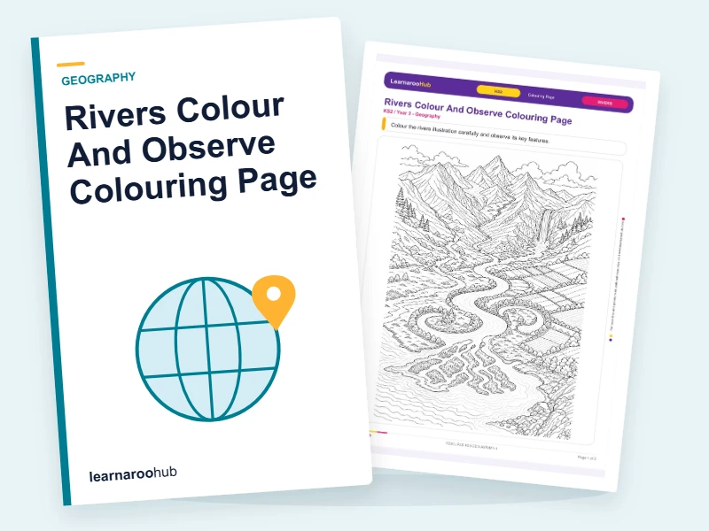 Rivers Colour And Observe Colouring Page — colouring sheets cover