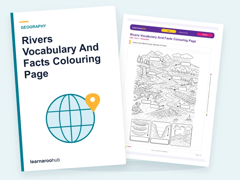 Rivers Vocabulary And Facts Colouring Page — colouring sheets cover