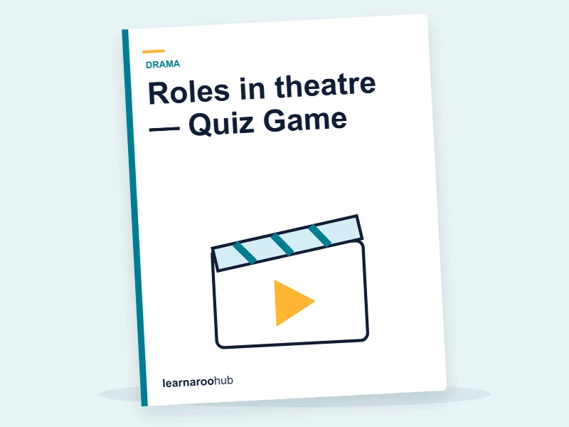 Roles in theatre — Quiz Game — quiz cover